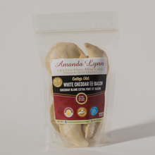 Load image into Gallery viewer, extra old white cheddar & bacon gluten free perogies in packaging