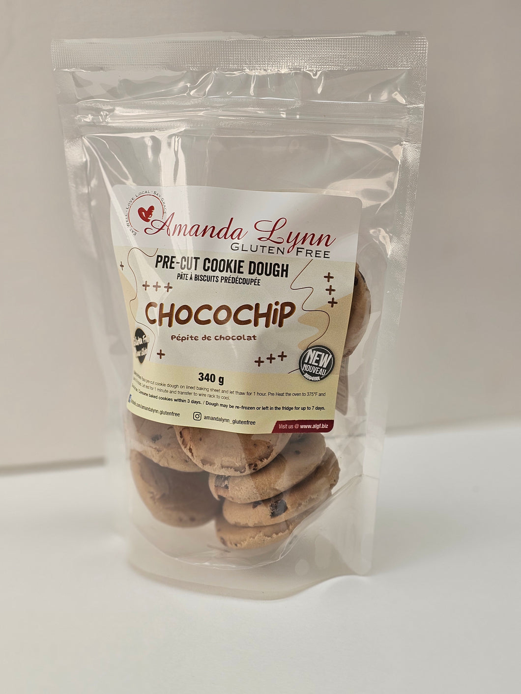 Chocochip Pre-Cut Cookie Dough - NEW!