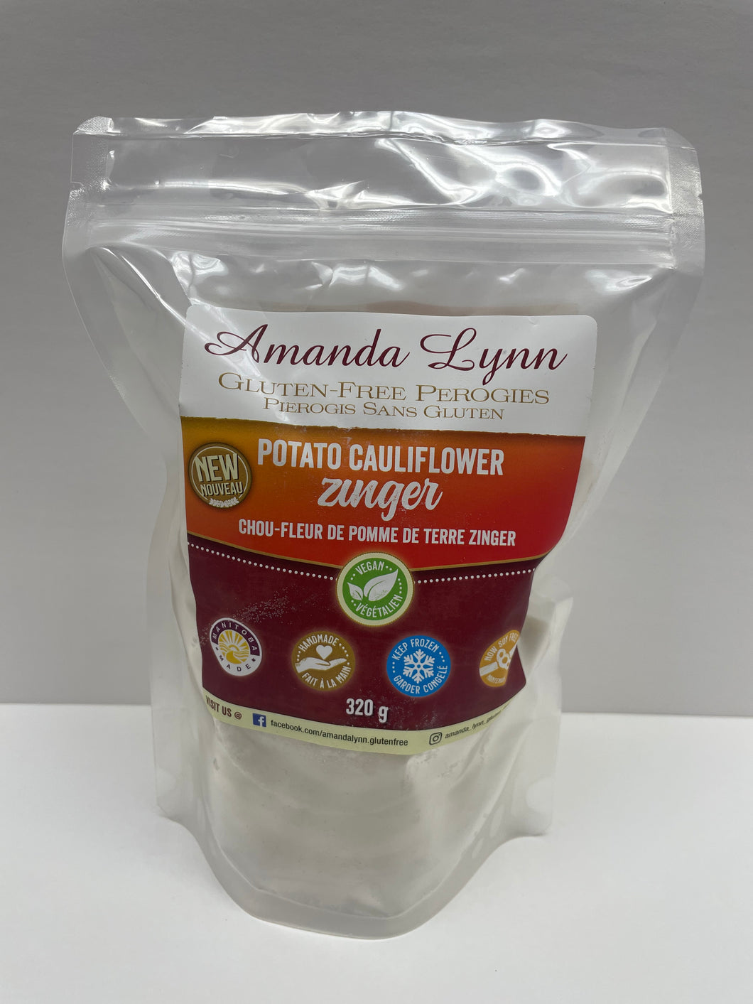 Potato Cauliflower Zinger Gluten Free Perogy