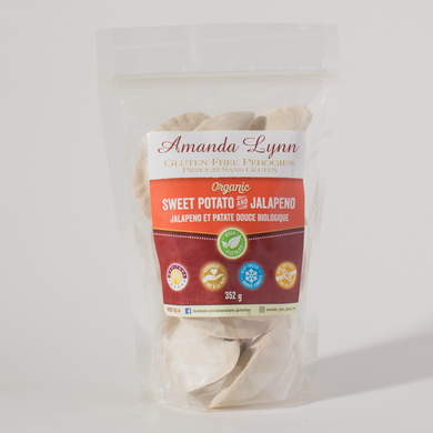 Organic Sweet Potato & Jalapeno Gluten-Free Perogies  in packaging